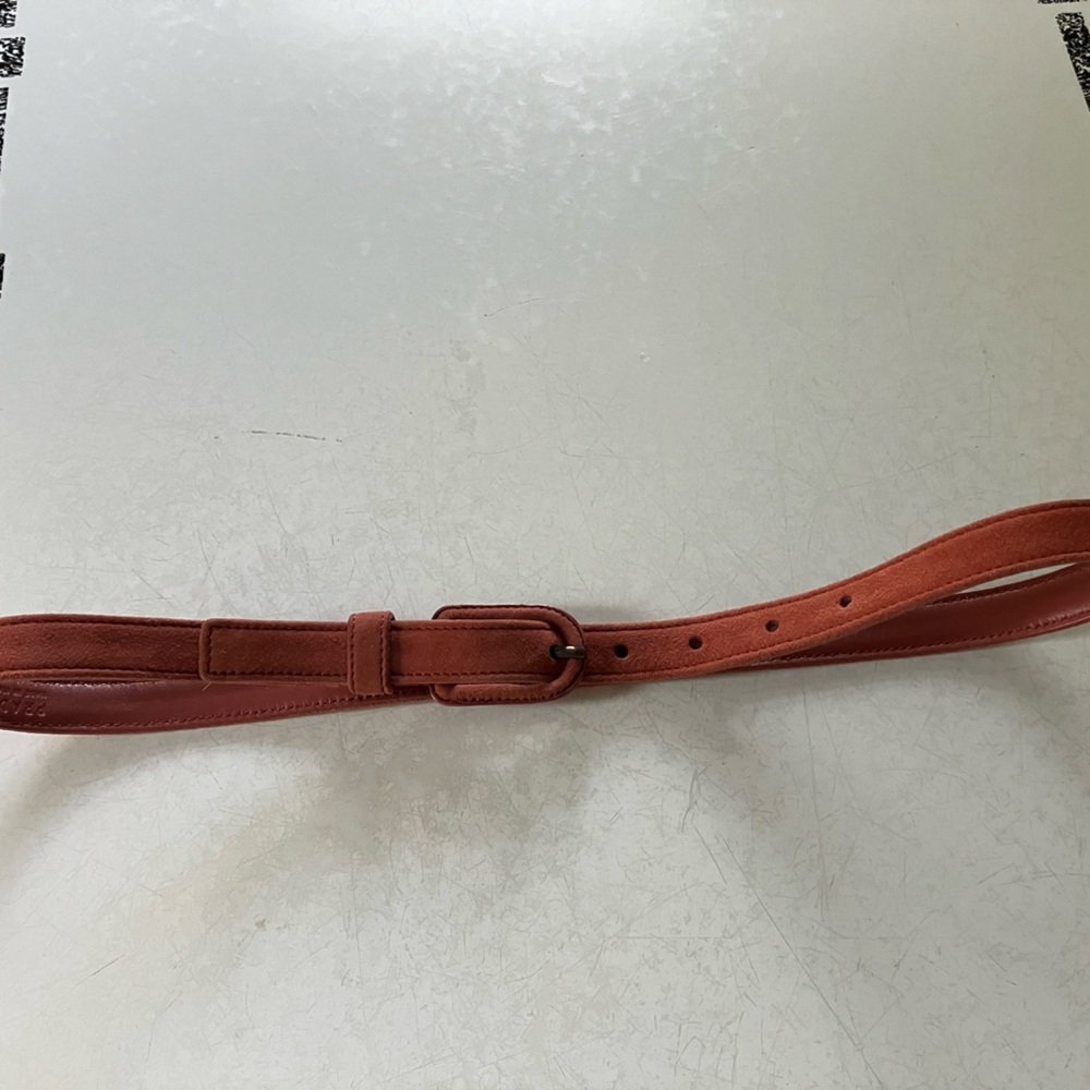 Prada rose suede belt